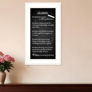 Life Lessons  White Framed Print Wall Art