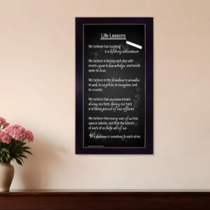 Life Lessons  Black Framed Print Wall Art