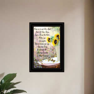 Sharing Sunshine  Black Framed Print Wall Art