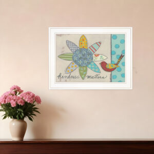 Kindness Matters  White Framed Print Wall Art