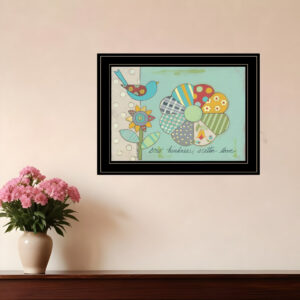Sow Kindness Scatter Love  Black Framed Print Wall Art