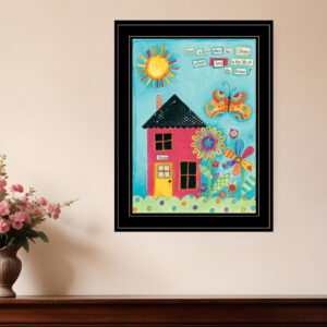 No Place Like Home  Black Framed Print Wall Art