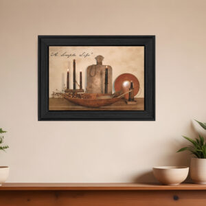 A Simple Life  Black Framed Print Wall Art