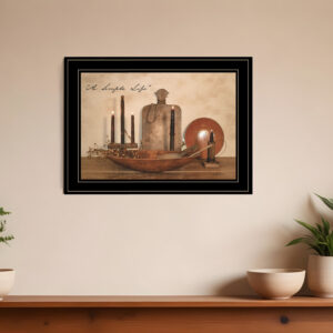 A Simple Life  Black Framed Print Wall Art