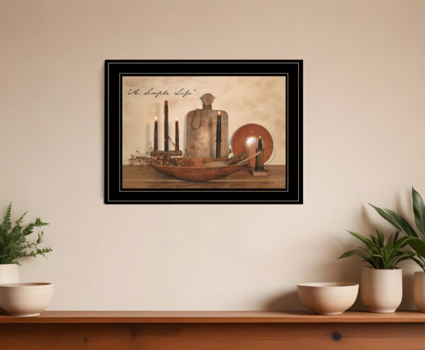 A Simple Life  Black Framed Print Wall Art
