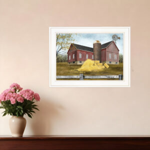 Farm Life  White Framed Print Wall Art