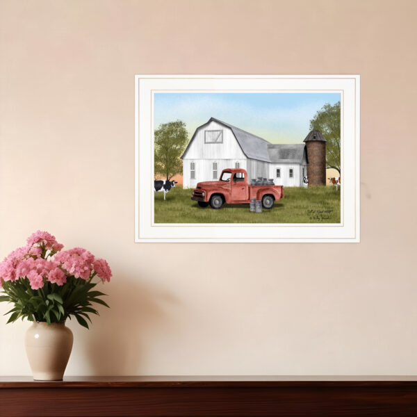YAll Need Milk  White Framed Print Wall Art