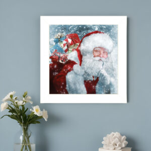 Santas Presents  White Framed Print Wall Art