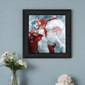 Santas Presents  Black Framed Print Wall Art