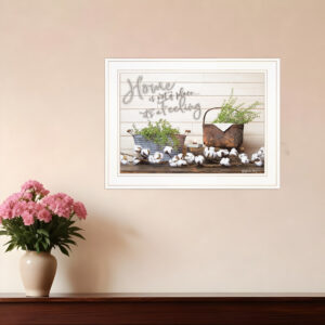 Home is not a Place  White Framed Print Wall Art
