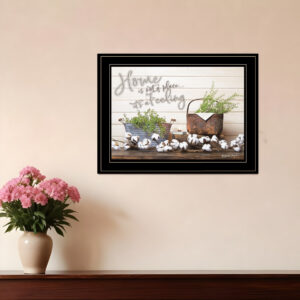 Home is not a Place  Black Framed Print Wall Art