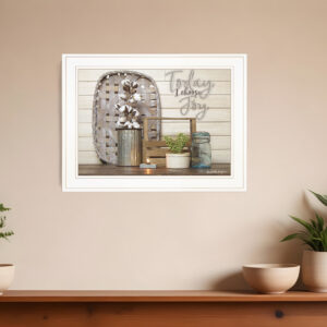Today I Choose Joy  White Framed Print Wall Art