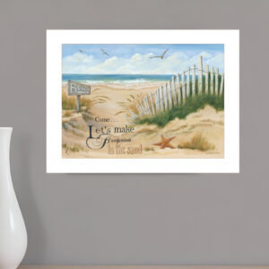 Footprint  White Framed Print Wall Art