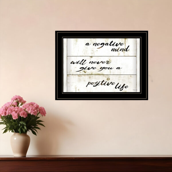 Positive Life  Black Framed Print Wall Art