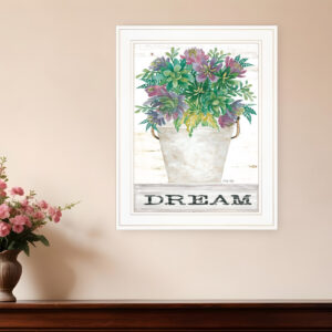 Dream Succulents  White Framed Print Wall Art
