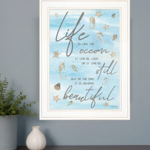 Life is Like  White Framed Print Wall Art