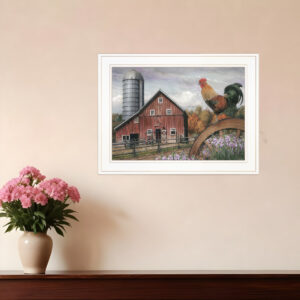 Good Morning Vermont  White Framed Print Wall Art