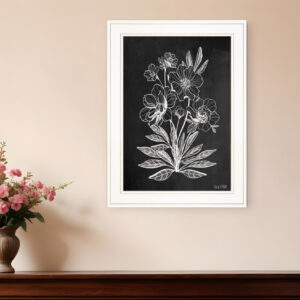Vintage Chalkboard  White Framed Print Wall Art