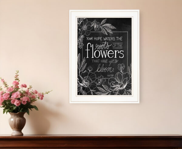 Yet to Bloom  White Framed Print Wall Art