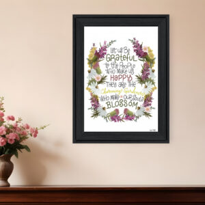 Charming Garden  Black Framed Print Wall Art