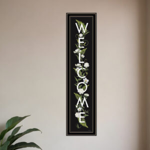 Welcome Sign I  Black Framed Print Wall Art