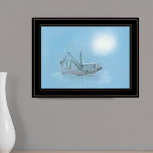 Misty Morning  Black Framed Print Wall Art