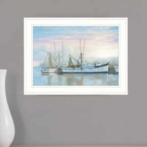 North Star at Rest  White Framed Print Wall Art