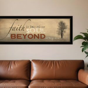 Sepia Tree Black Framed Print Wall Art