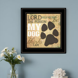 My Dog  Black Framed Print Wall Art