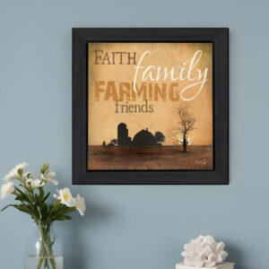 Farming  Black Framed Print Wall Art
