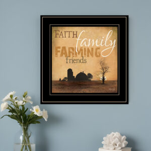 Farming  Black Framed Print Wall Art