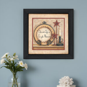 Simple Pleasures  Black Framed Print Wall Art