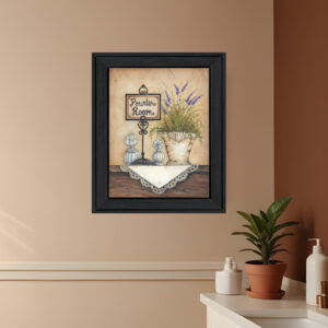 Powder Room  Black Framed Print Wall Art