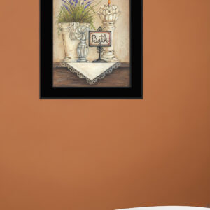 Bath  Black Framed Print Bathroom Wall Art