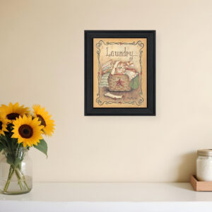 Laundry  Black Picture Frame Print Bathroom Wall Art