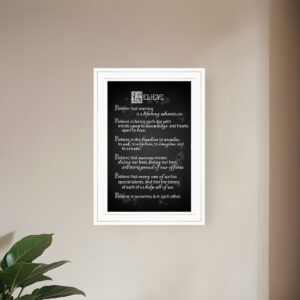 Believe  White Framed Print Wall Art