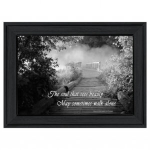 Beauty Grayscale  Black Framed Print Wall Art