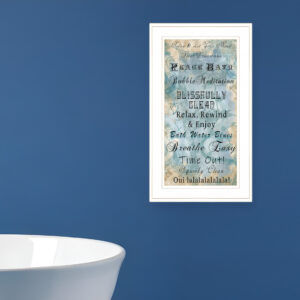 Paris Bath  White Framed Print Bathroom Wall Art