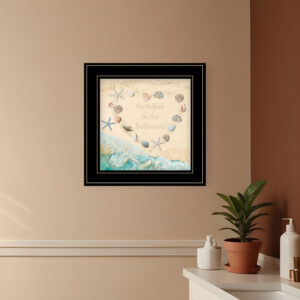 No Selfies in the Bathroom Sea  Black Framed Print Bathroom Wall Art
