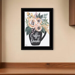 Coffee Break  Black Framed Print Kitchen Wall Art