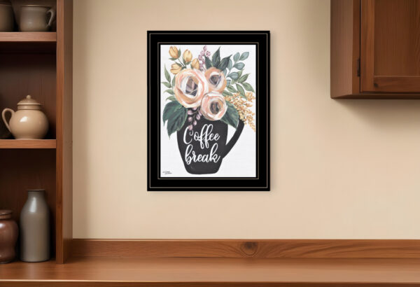 Coffee Break  Black Framed Print Kitchen Wall Art