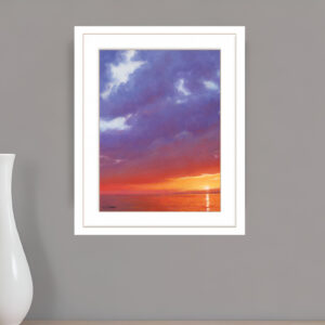 Certain Glow  White Framed Print Wall Art