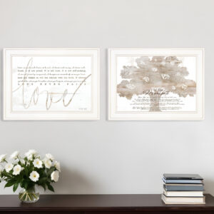 Set Of Two Love In the Moment White Framed Print Wall Art