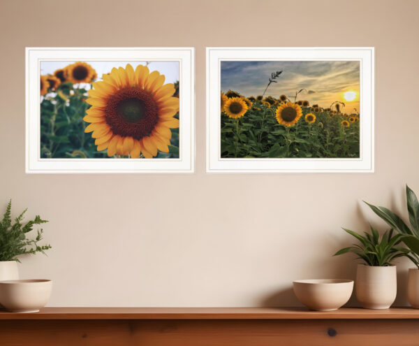 Set Of Two Midwest Living  White Framed Print Wall Art