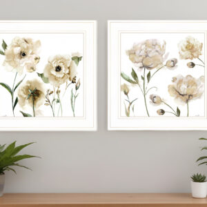 Set Of Two Brittany I and Sea II  White Framed Print Wall Art