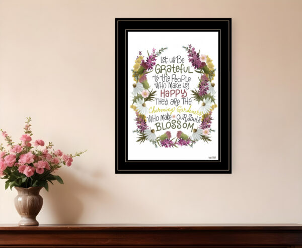 Charming Garden  Black Framed Print Wall Art