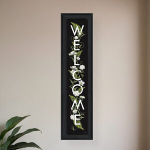 Welcome Sign I  Black Framed Print Wall Art