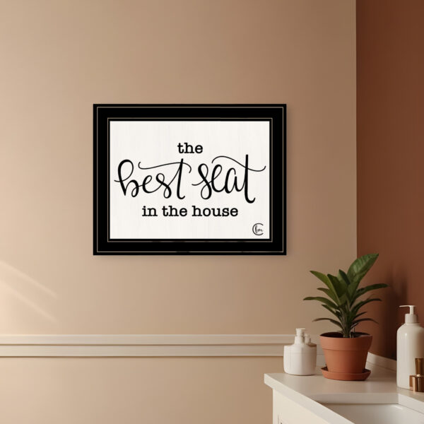The Best Seat in the House  Black Framed Print Bathroom Wall Art