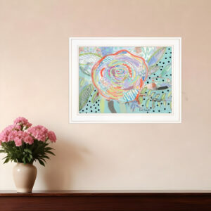 Bloom for Yourself  White Framed Print Wall Art