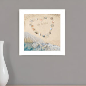 Marriage is a Beach  White Framed Print Wall Art